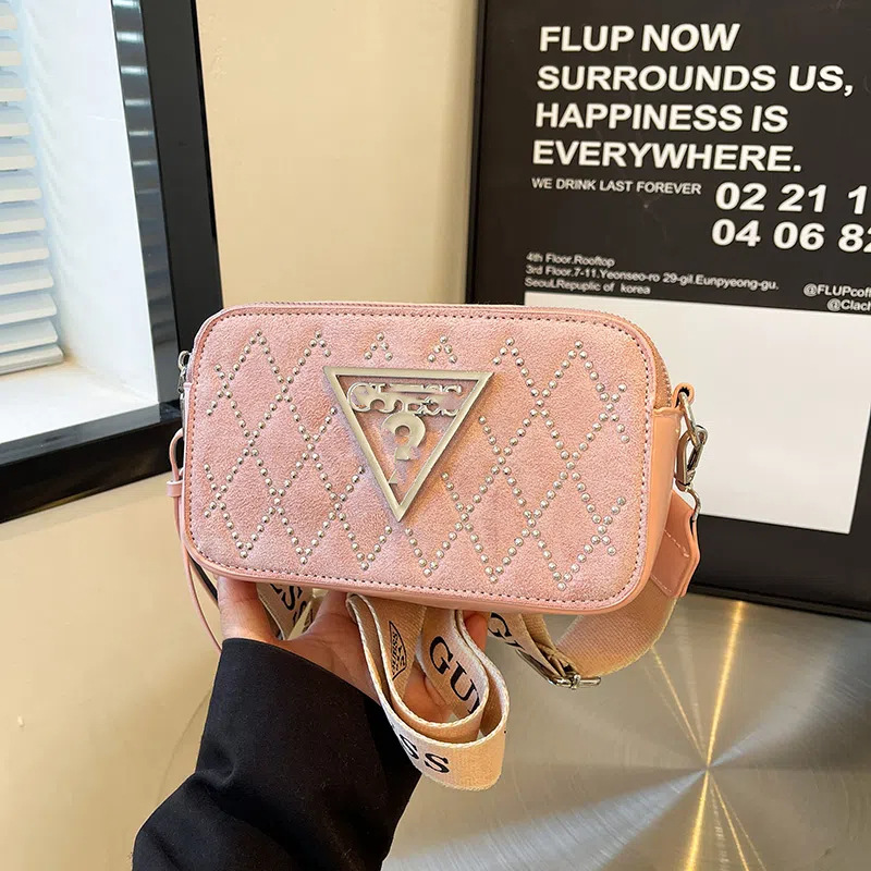 Bolso de cámara transfronterizo para mujer 2025 primavera y verano nuevo estilo estilo moderno y moderno bolso cuadrado pequeño bolso de hombro de diamantes calientes de moda