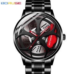 BORUSE cross-border waterproof wheel watch men's stainless steel watch men's fashion luminous watch