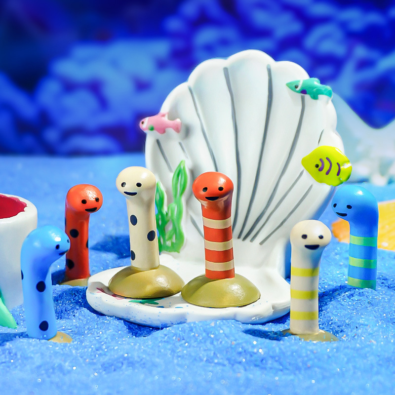 Explosiva tanque de peces del océano de verano boca de tiburón morena mesa de concha computadora escritorio hogar inserción de bolígrafo paisaje nuevo caliente