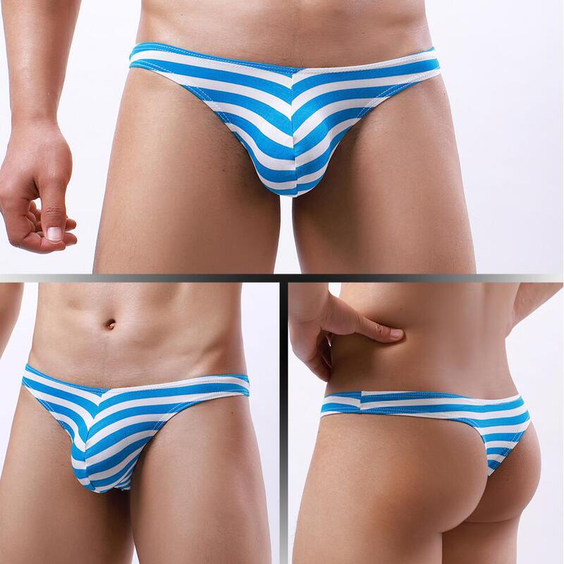 Japanese and Korean fashion Men's sexy underwear pants pants low waist stripe U Bushen thong