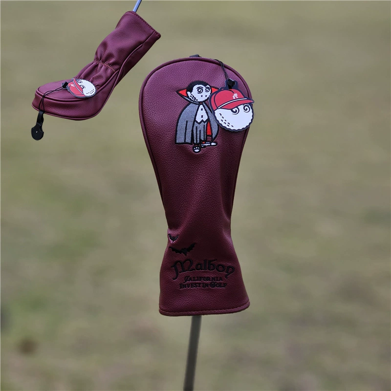Golf clubs, helmet