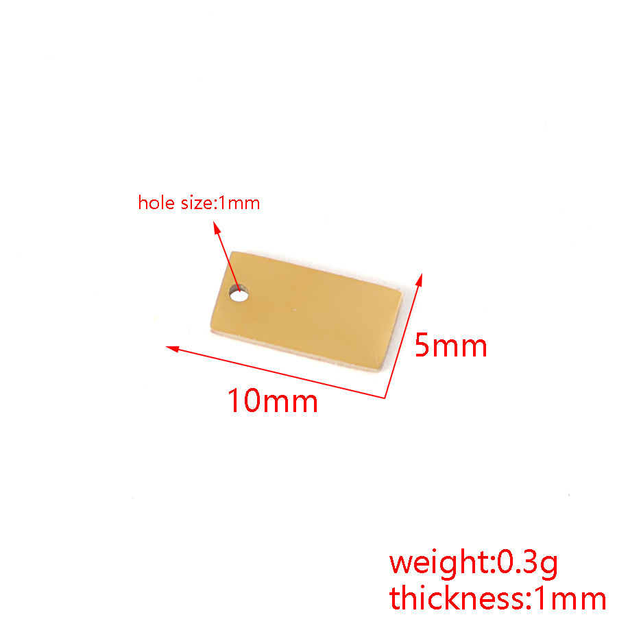 Pendentif carré en acier inoxydable pour collier diy tendance_voghion.com
