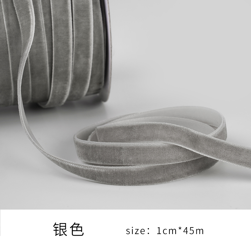 1cm cinta de flocado cinta de Navidad cinta de terciopelo unilateral cinta de terciopelo cinta de ropa accesorios cinta de tela de lana cinta de seda