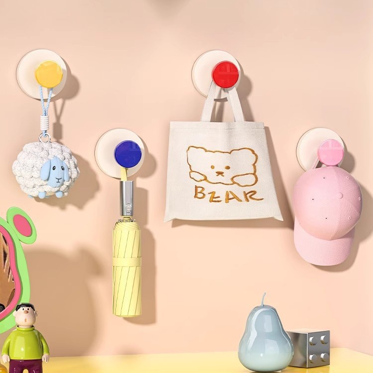 Nuevo fuerte perforación gancho creativo sala de ducha cocina sala de estar puerta de entrada gancho almacenamiento