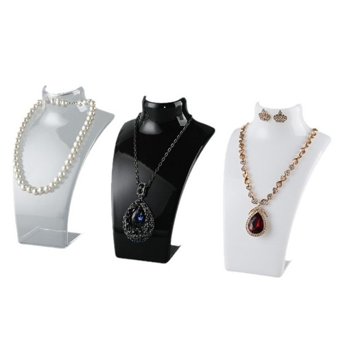 Plastic pearl necklace stand human neck model jade pendant pendant display stand jewelry showcase desk storage