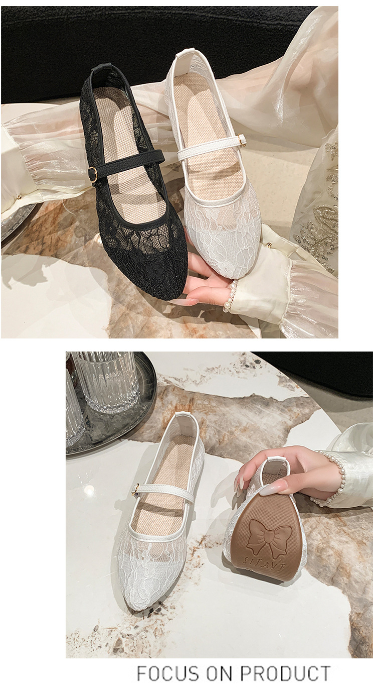 Women's Plus Size Casual Loafers Pointed Toe Flat Shoes Mesh_voghion.com
