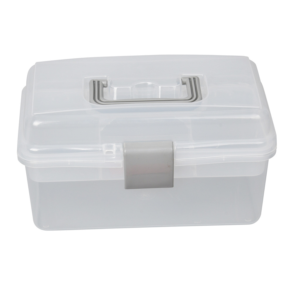 G-561 塑料工具箱 带分格多功能储物箱 画具箱 透明工具箱
