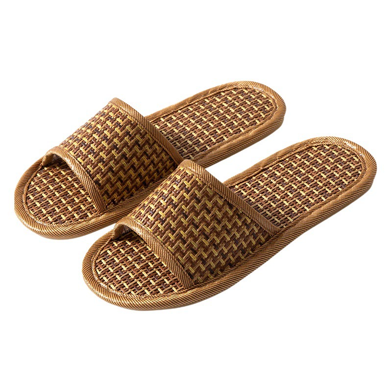 Льняные тапочки, женские летние домашние тапочки для пар, домашние тапочки из ротанга, Нескользящие льняные тапочки, мужские летние четыре сезона