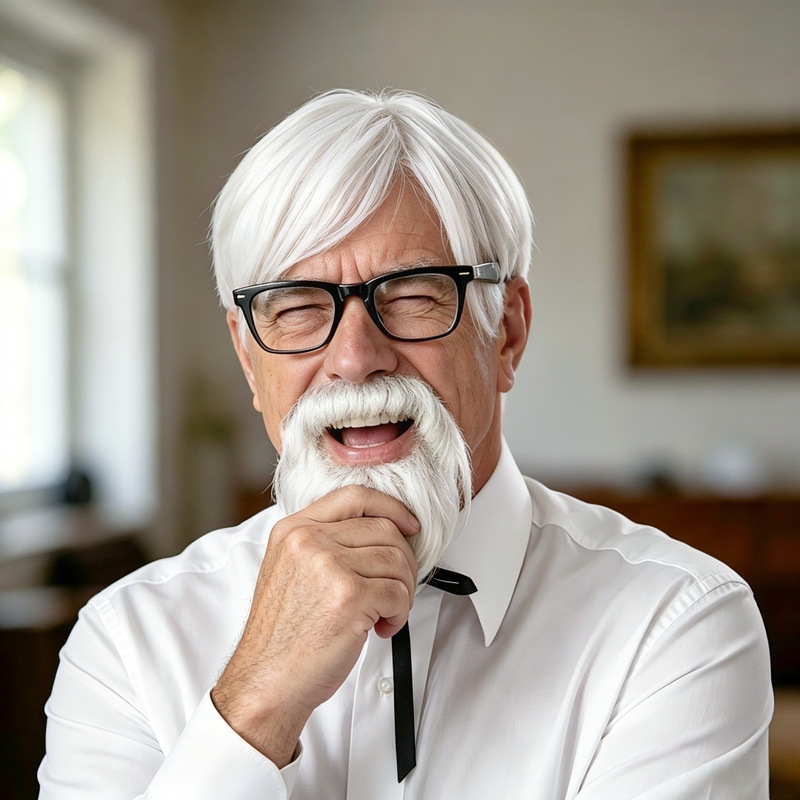 Cross-Border Best-Selling Elderly Wig, White Short Hair with Side Bangs, Cosplay Colonel Sanders Quirky Style Wig Cross-Border Best-Selling Elderly Wig, White Short Hair with Side Bangs, Cosplay Colonel Sanders Quirky Style Wig