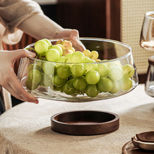 相思木玻璃沙拉碗客厅茶几茶点凉菜果盘高颜值干果糖果零食摆放盘