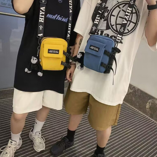 女生帆布小挎包 帆布小包包单肩新款ins风韩版休闲单肩斜挎包