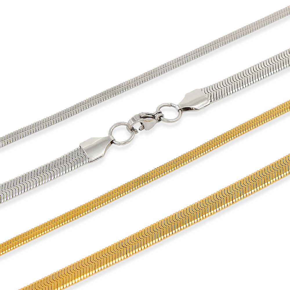 Simple Style Solid Color Stainless Steel Plating Necklace 1 Piece