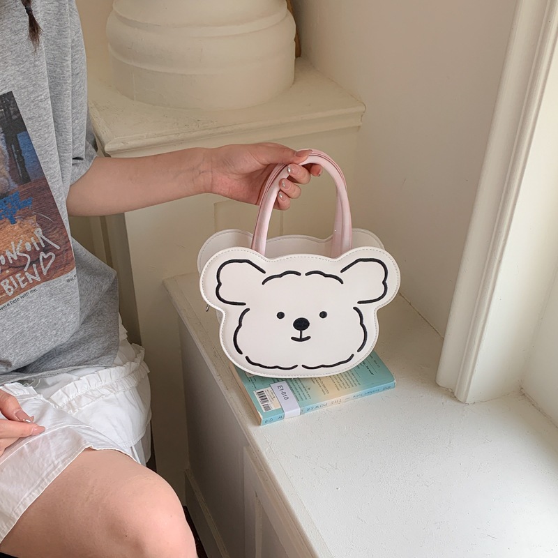 Este año popular bolso de mano de caricatura oso mujer verano nueva moda diaria encantadora mini hombro mochila inclinada image 1