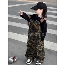 男童秋装新款裤子儿童高端洋气背带裤女宝宝潮流时髦工装长裤盈尚