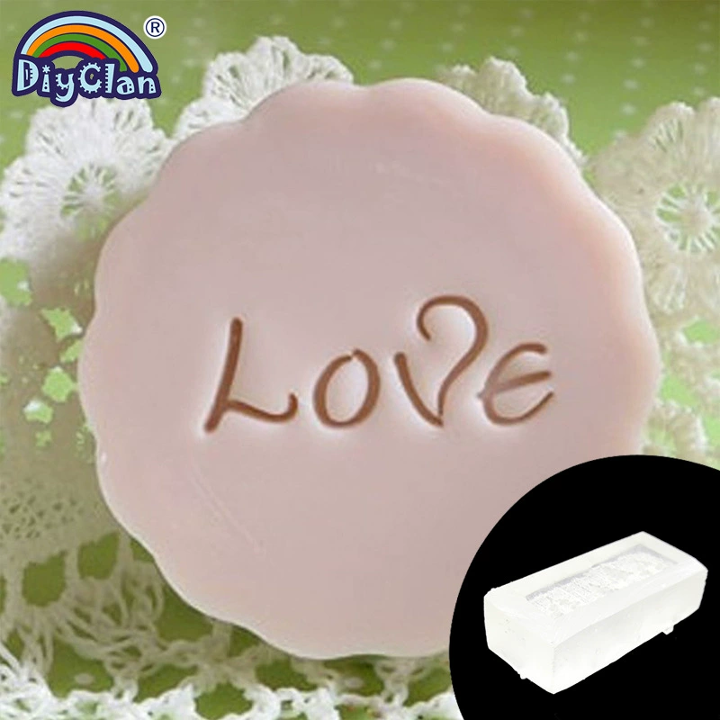 Acrylic handmade soap for St. Valentine's Day, seal, organic handle, oil