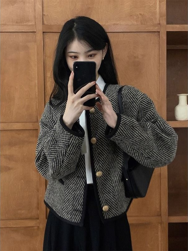 高级感超好看冷淡系短外套韩系小众设计不撞款秋冬季2025新款女装|undefined
