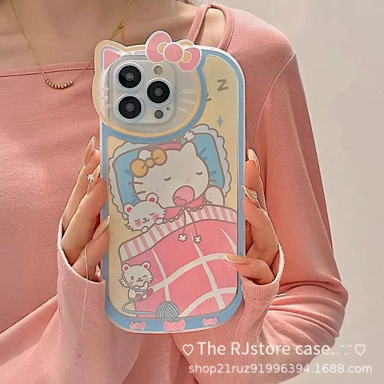 Чехол для телефона (Hello Kitty) для Apple iPhone 11/12/13/14/15/16/17 серии, защита при падении, милый дизайн
