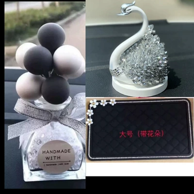 Car ornaments, Ornaments Kt Car Interior Decorations - 74-gray-and-white-ball-bottle-goose-head-large-anti-slip-mat