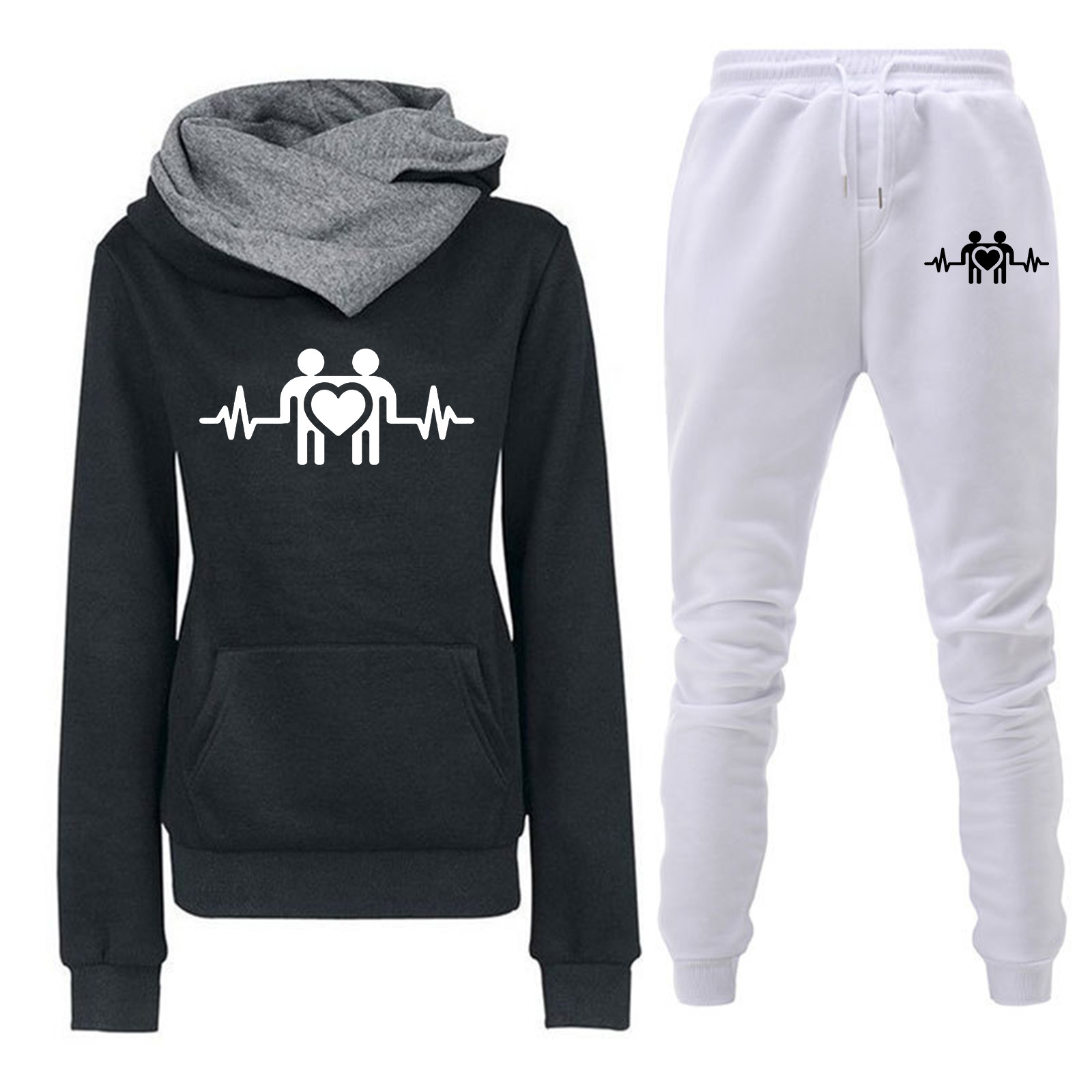 Comercio exterior transfronterizo Otoño e Invierno Nuevo traje de ropa deportiva con capucha y forro polar pantalones de suéter de mujer ropa de mujer al por mayor image 7