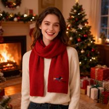 秋冬款针织卡通动物围巾外出通勤简约百搭气质搭配风衣洋气高级感