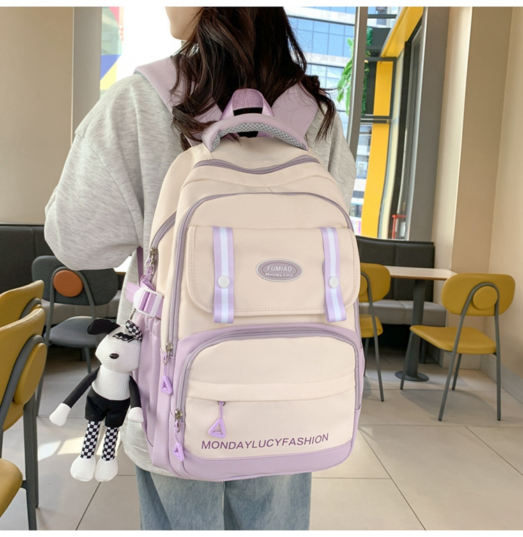 Waterproof Letter Casual School Daily Backpack School Backpacks display picture 9