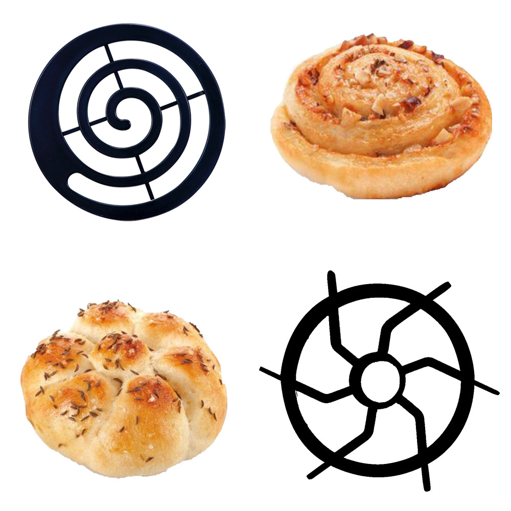 Spiral Bread Press for Pastry Dough, Rose Embossing, Caesar Bread Mold Roll Maker, Baking Tools