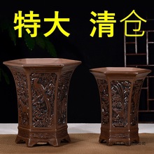 特大号盆君子兰兰花专业紫砂兰花花盆中国风陶瓷大号兰花