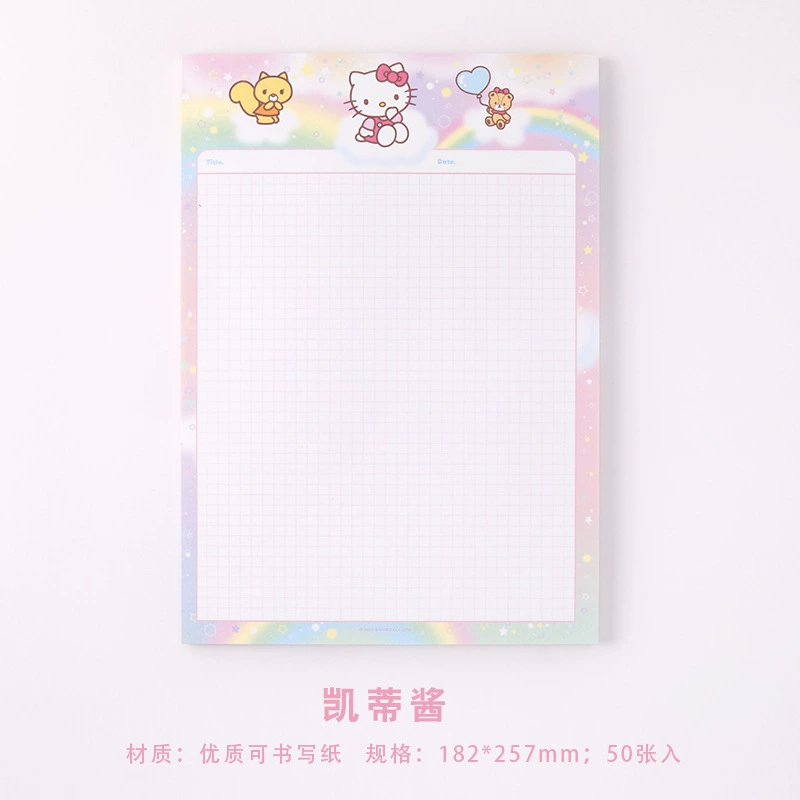 Новый блокнот Sanrio B5 для учебы, с яркими обложками и страницами для заметок