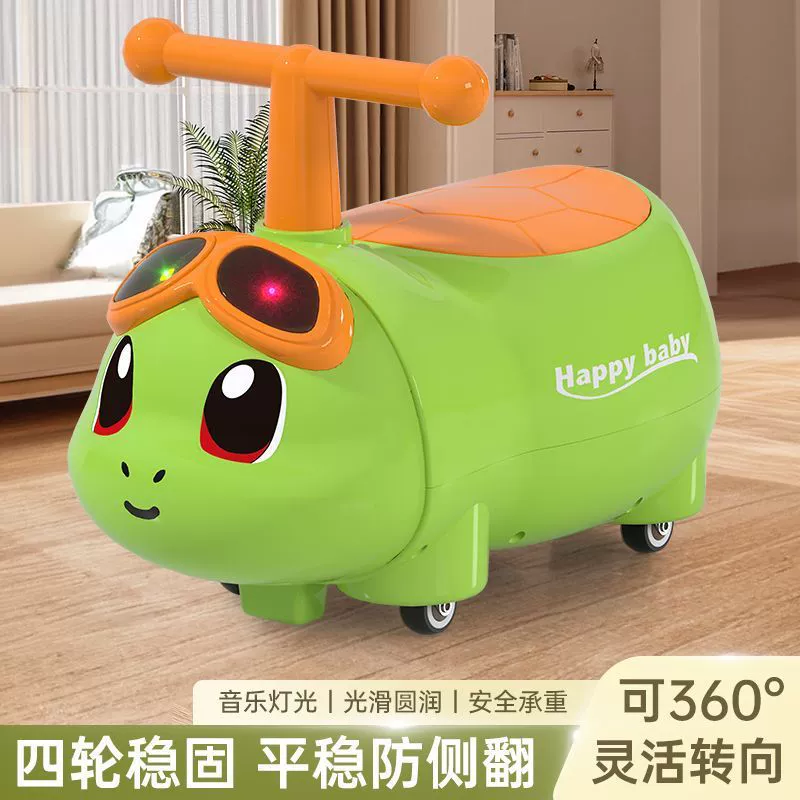 Детский вертящийся самокат Fortune Little Turtle - тихий вращающийся самокат для малышей, игрушка против перекидывания