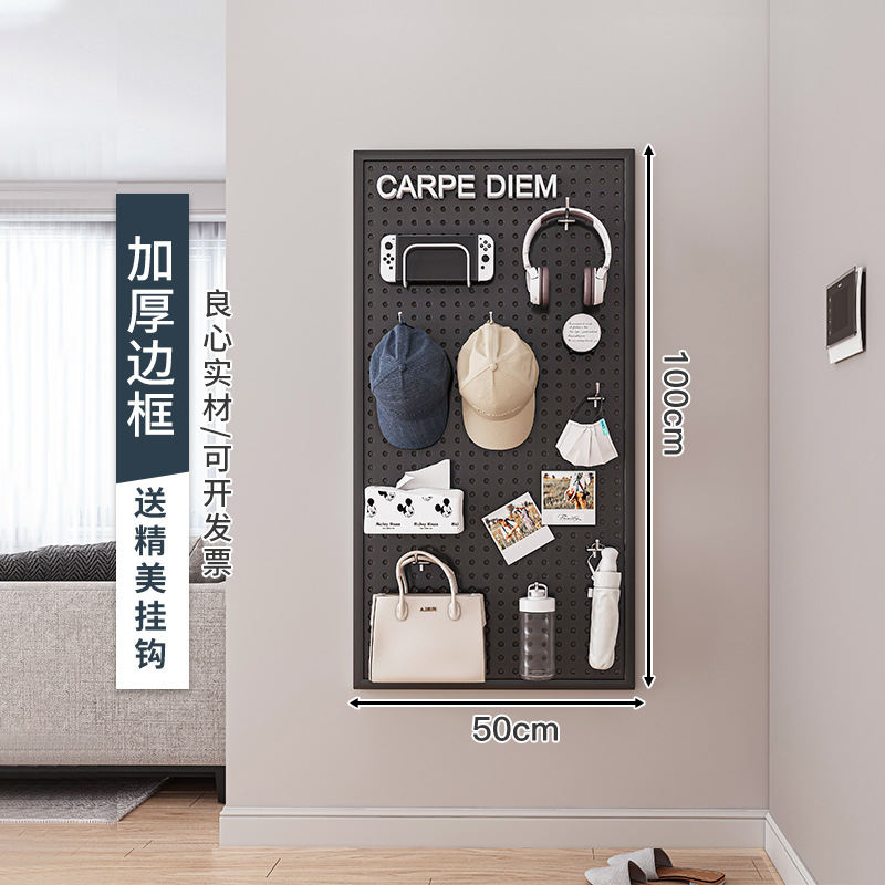 Tablero de agujero de metal, estante de pared, entrada, colgante de pared, decoración de almacenamiento, estante de exhibición de sala de estar de estilo antiguo