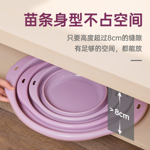 Foldable washbasin outdoor travel portable plastic foldable washbasin foldable plastic basin for laundry and vegetables
