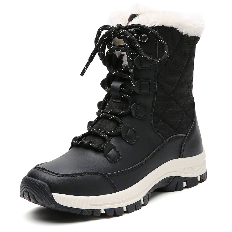 Botas de Nieve de Caña Media para Mujer, Cuero Sintético, Térmico, para Deportes image 7