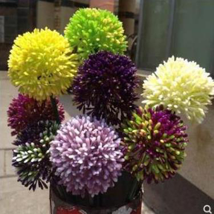 批发仿真花卉绿植葱球葱花假花绢花塑料园艺插花材料高仿真