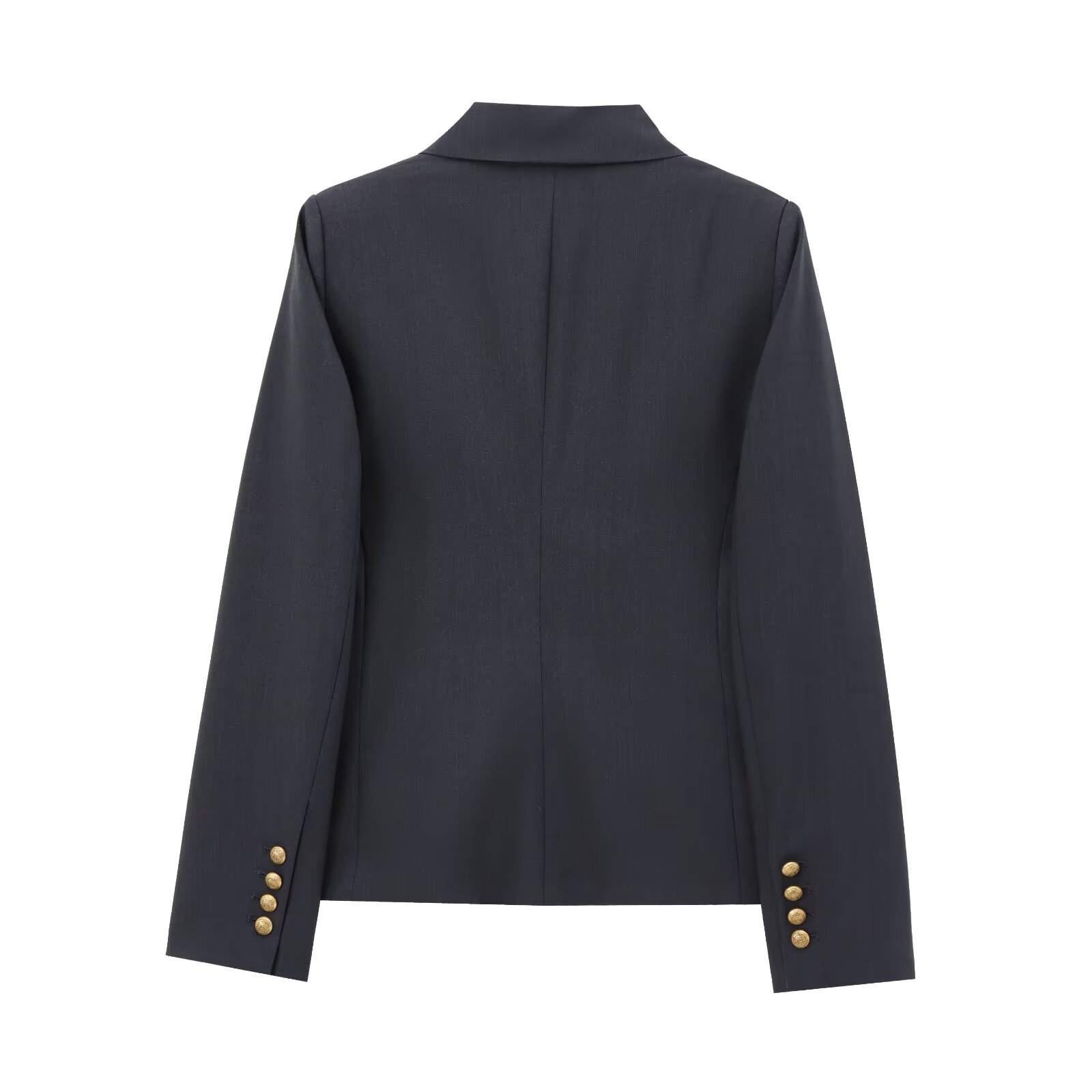 GraceChic 8665 - Autumn New Women's Fashion European And American Style With Button Decoration Short Suit + Flared Pants Set_voghion.com