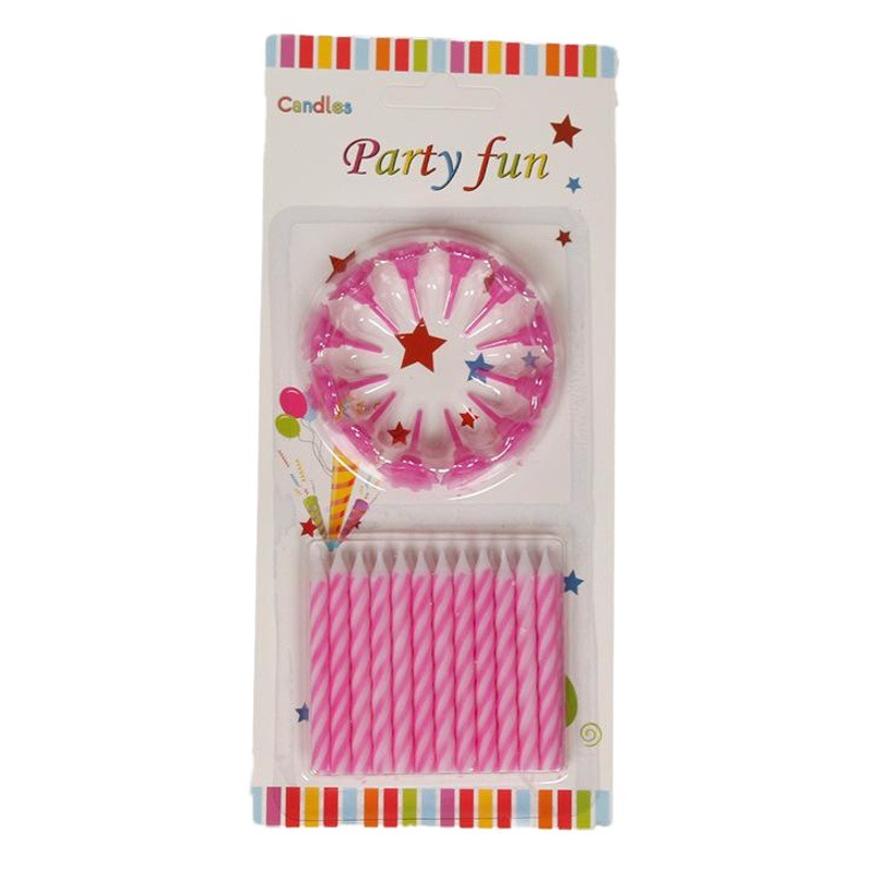 Fábrica al por mayor vela de cumpleaños impresión chapado en oro lápiz sin humo pastel fiesta vela Venta caliente