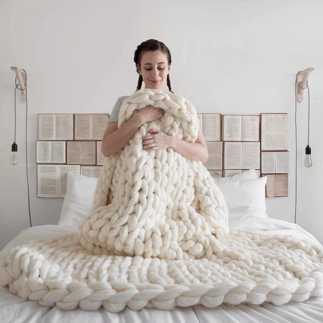Трикотажный стеганый плед, вязаный диван, handmade, Amazon, (跨境 торговля)