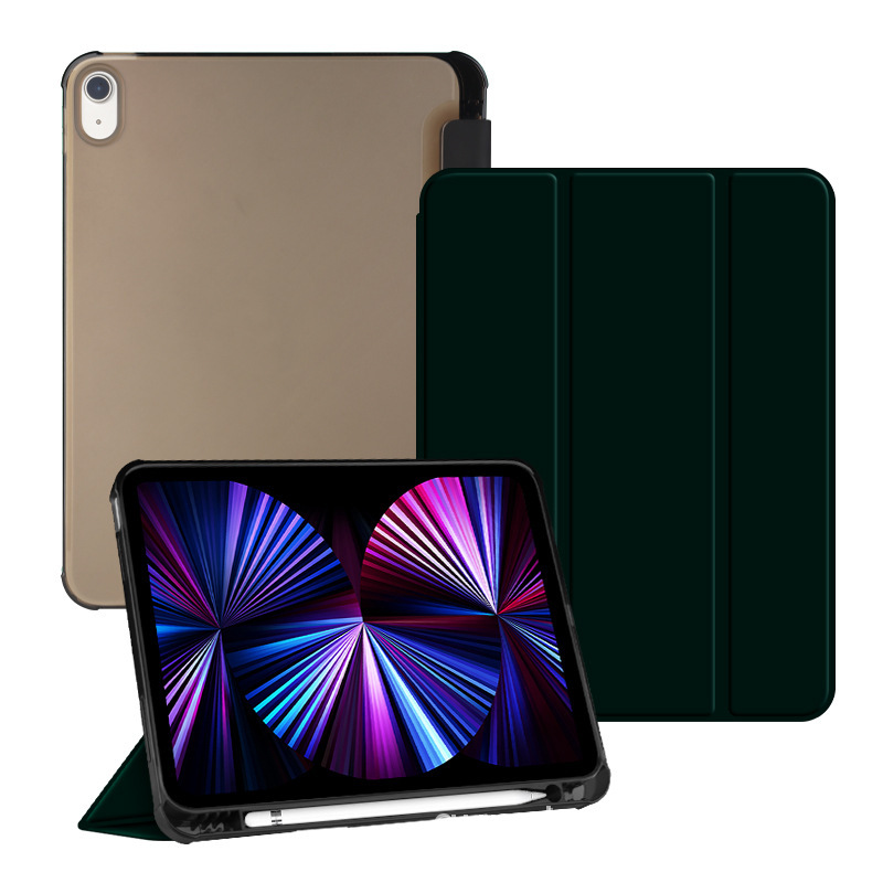 Ipad保護カバーpro10.5ペン付き溝10.2磁気吸引air 5皮カバーmini6三つ折りtpuソフトケース|undefined