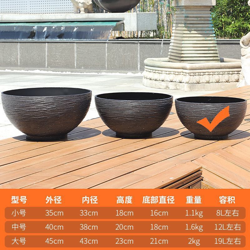 Hydroponic Lotus Basin Plastic Planter, Large-Caliber Fish Pot, UV-resistant, Multiple Sizes