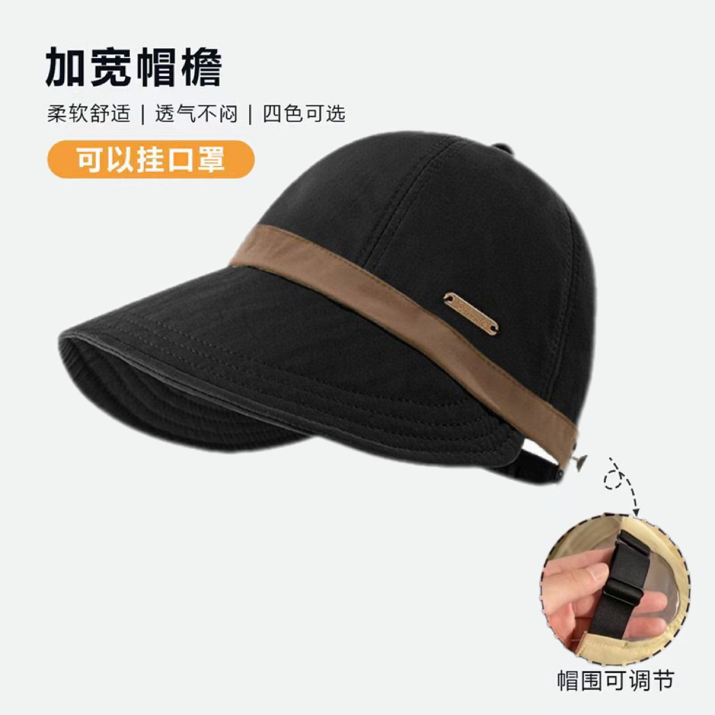 Versión mejorada del nuevo sombrero de visera de secado rápido para mujer, sombrero para el sol de protección solar fino de todo fósforo para mujer, sombrero de pescador de moda al aire libre para hombre