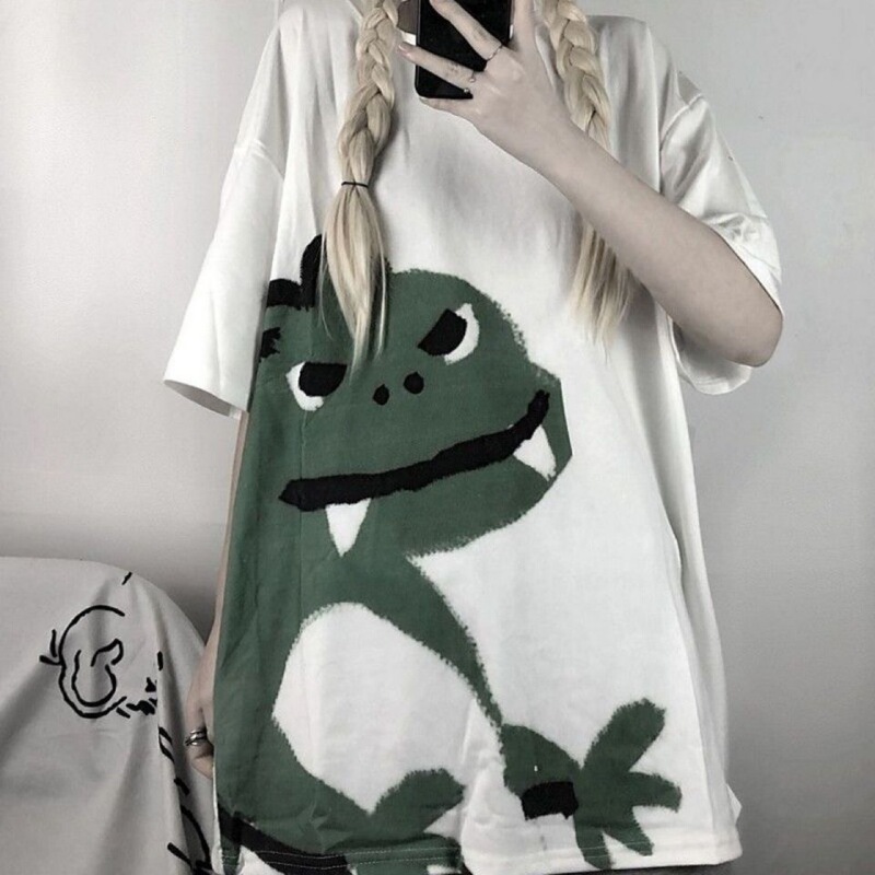 Collection Foreign Trade Loose Round Neck Women's Fashion T-shirt Short Sleeve Top Super Panda Printing Korean Instagram Style Hair Collection Foreign Trade Loose Round Neck Women's Fashion T-shirt Short Sleeve Top Super Panda Printing Korean Instagram Style Hair