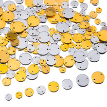 6-12mm不锈钢圆牌 圆片爱心吊牌 LOGO牌 项链尾牌挂件DIY饰品配件