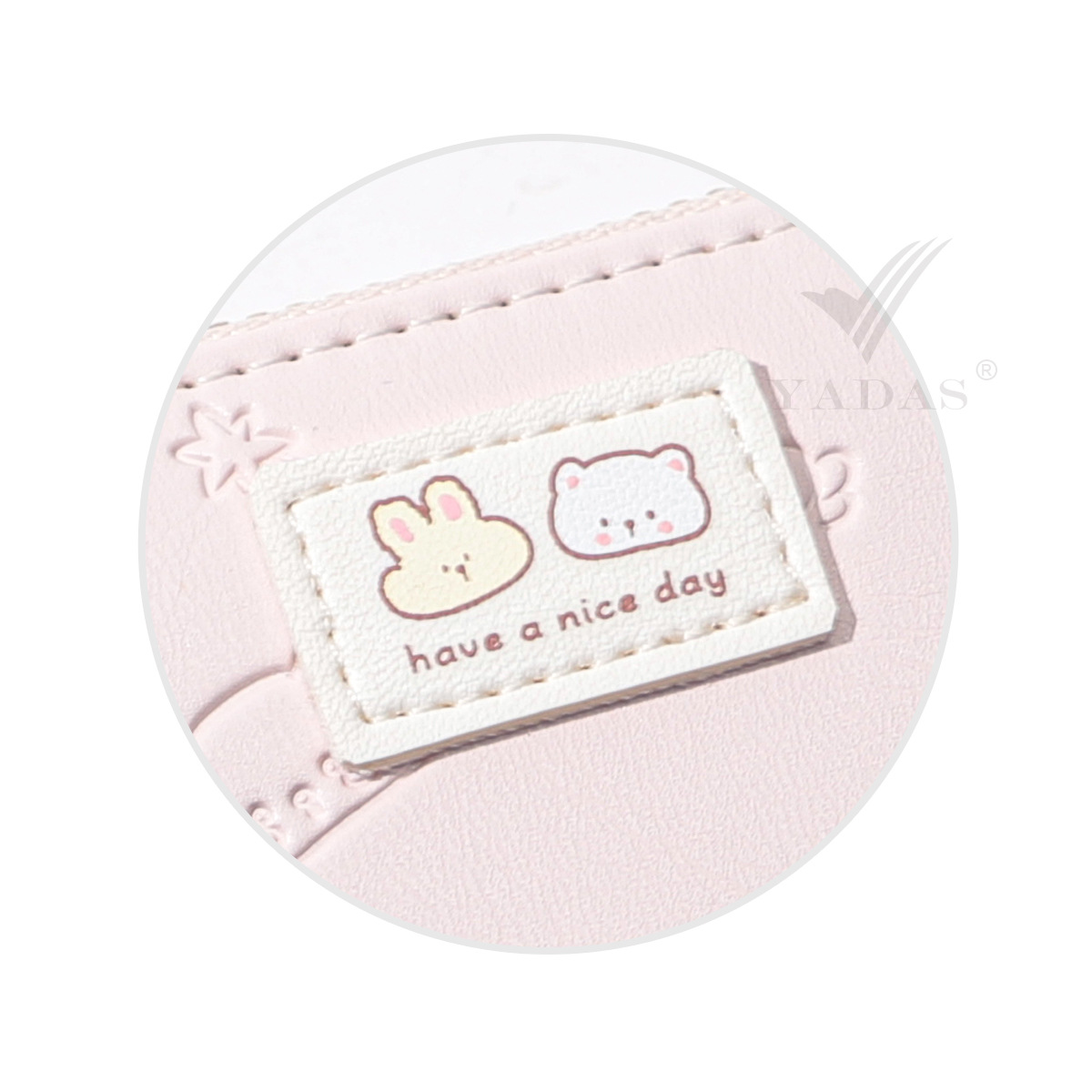 YADAS nueva cremallera mini moda oso conejo encantador relieve multi-cartón órgano damas PU piel bolsa de tarjetas al por mayor