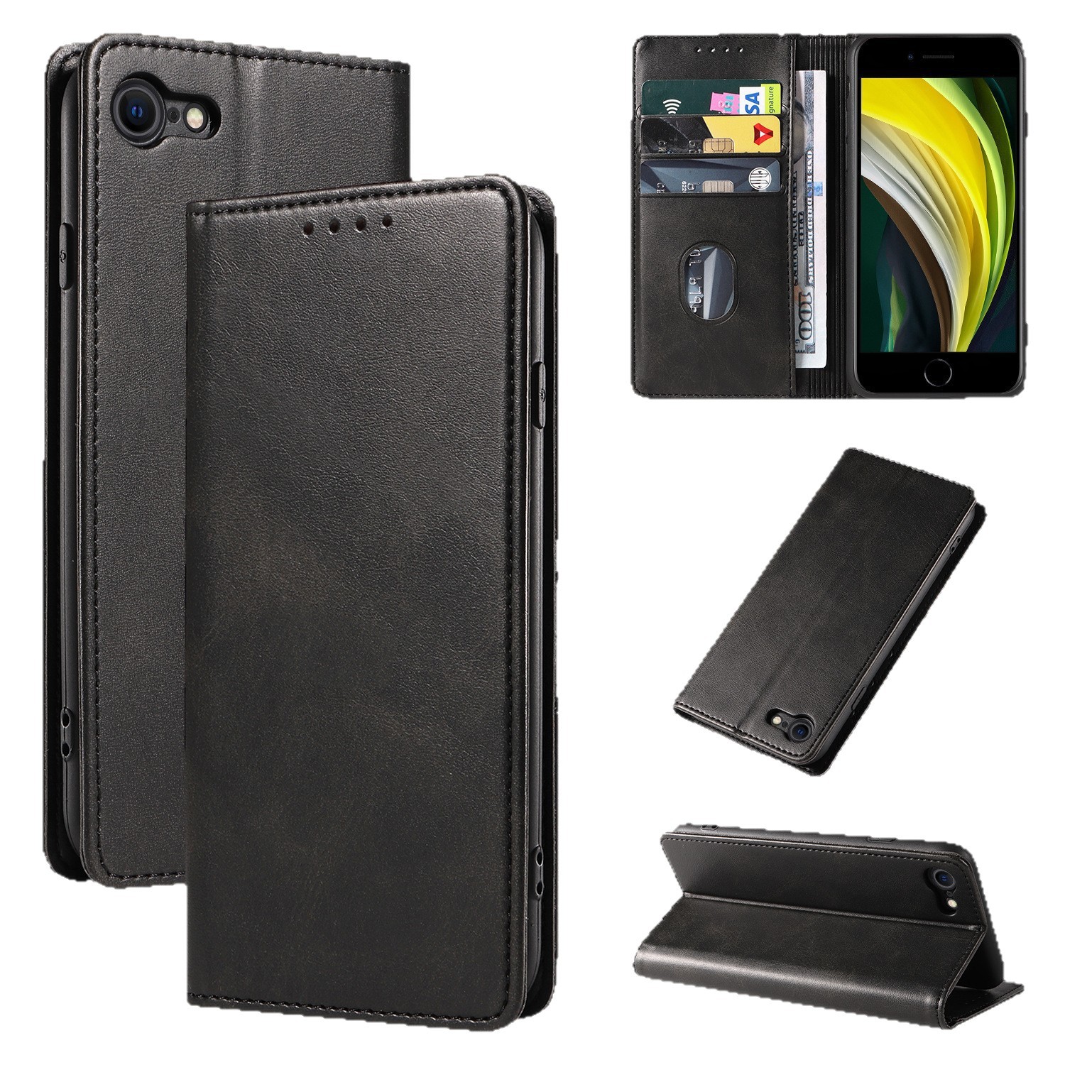 Suitable For IPhone 17 Case, 16 Pro Leather Flip Cover With Card Holder, Phone Case In Stock At The Factory_voghion.com