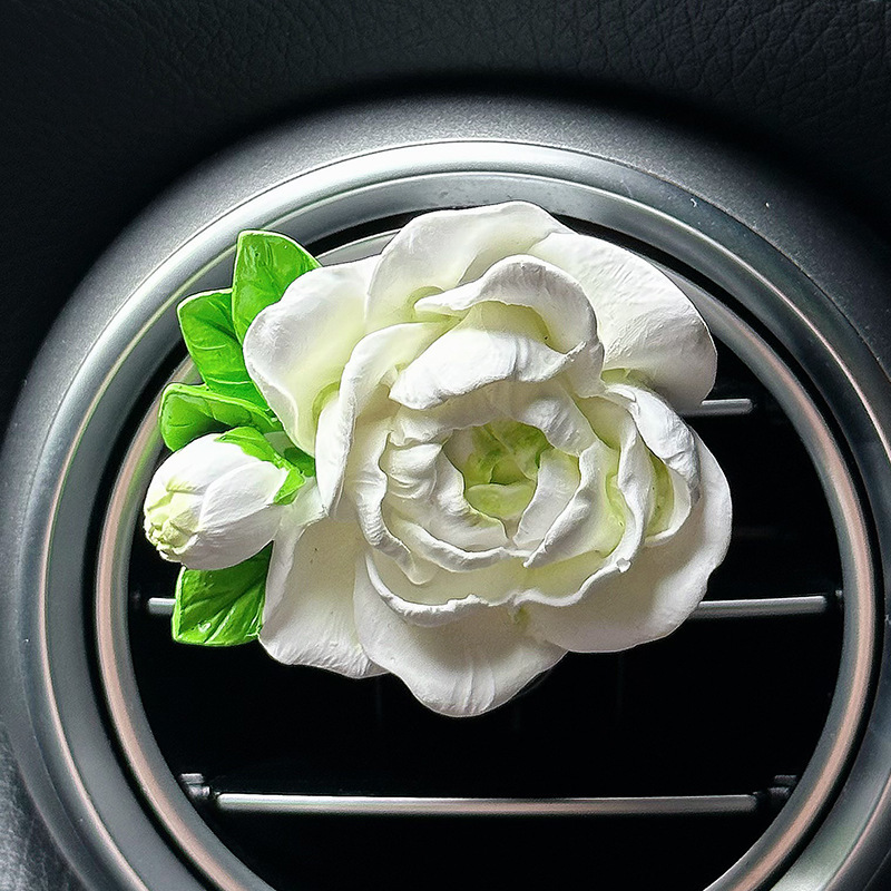 ジャスミン車のアロマセラピー車のエアコンの吹き出し口の装飾ディフューザー石の香りの花車のインテリアアクセサリー女性用|undefined
