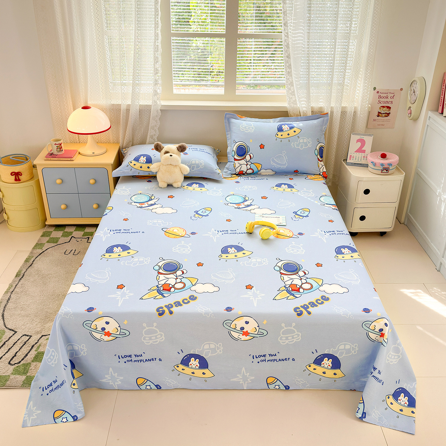 Cross-border cotton double increase sheets cotton printing student dormitory sheets group purchase factory wholesale a generation of hair