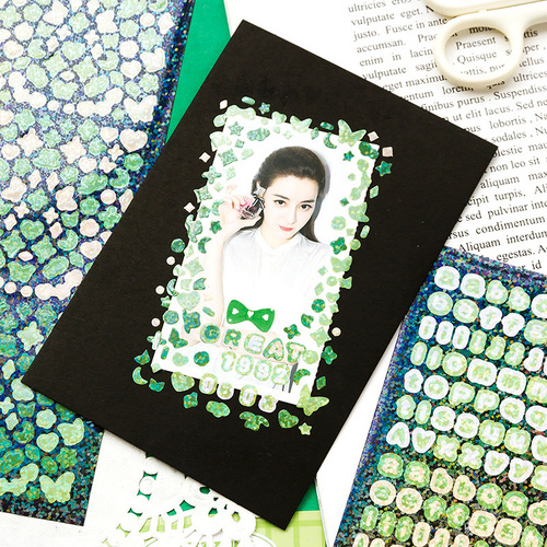 Message mm bean alphanumeric sticker Korean version ins basic style Guka sticker diy handbook decoration 4 sheets 6 styles