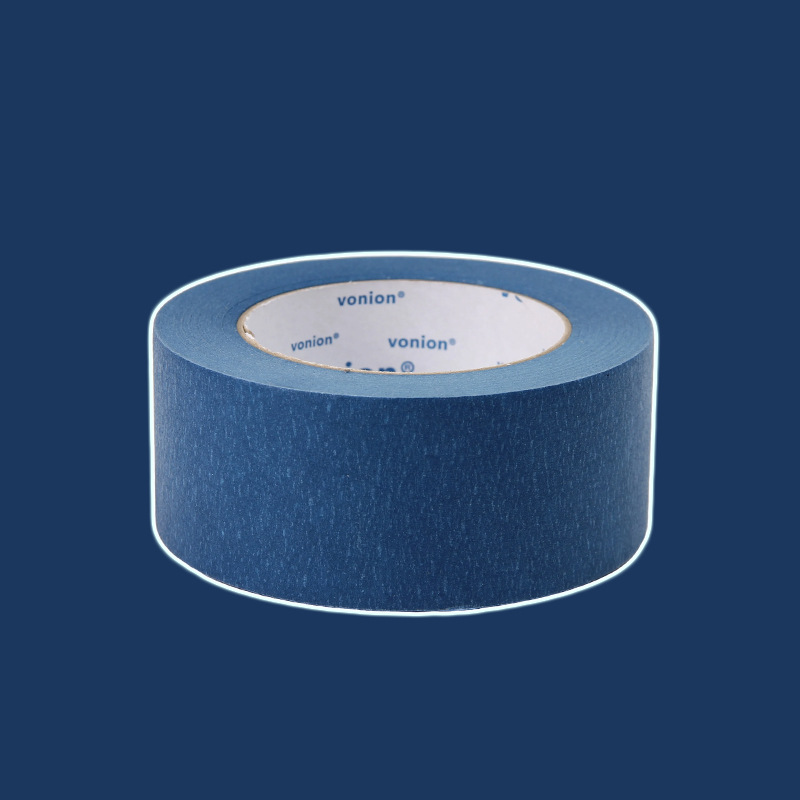Cinta de enmascarar de pintor azul Amazon transfronterizo adhesivo no residual resistente a los rayos UV resistente a altas temperaturas papel de enmascarar cinta de enmascarar azul