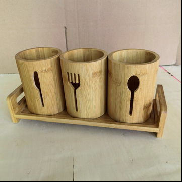 Organizador de Cubiertos de Bambú Multifuncional para Cocina image 11