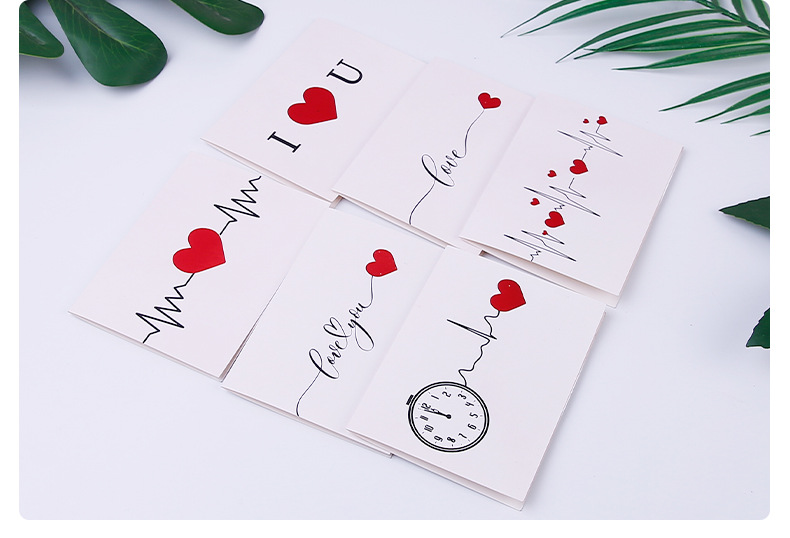 Cartoon Style Letter Heart Shape Special White Card Casual Daily Card display picture 6
