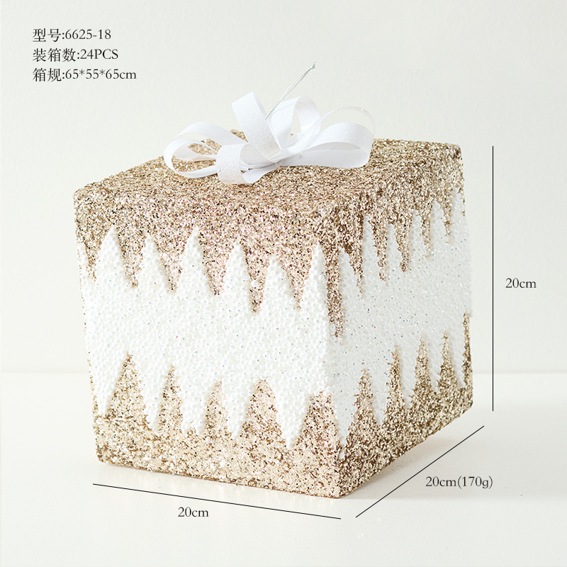 Nuevos productos transfronterizos ins Bola de Navidad de champán de alta gama Paquete de regalo Muletas Bola pintada de forma especial Colgante de decoración navideña